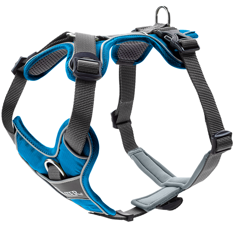 [Räumungsverkauf] HUNTER Geschirr Divo hellblau / grau - L / XL (79 – 107 cm)
