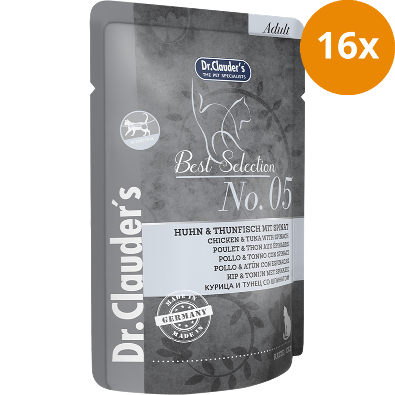 Dr.Clauder's Best Selection No. 5 Huhn & Thunfisch mit Spinat 85 g