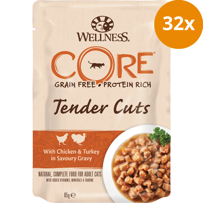 Wellness CORE Tender Cuts Huhn & Truthahn in Sauce 85 g