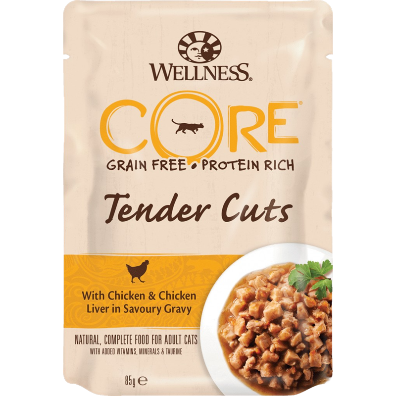 Wellness CORE Tender Cuts Huhn & Leber in Sauce 85 g