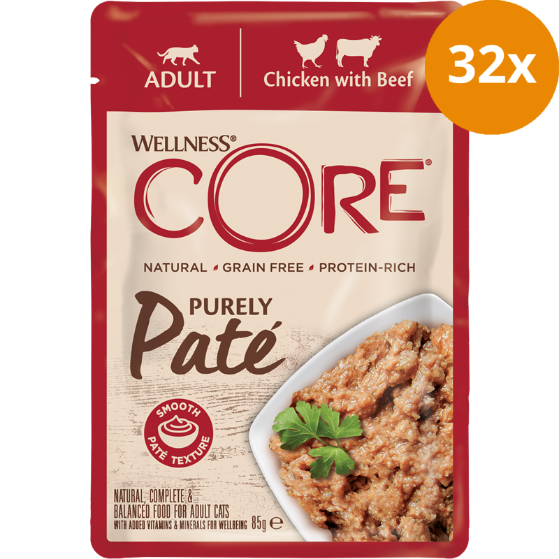 Wellness CORE Purely Paté Huhn & Rind 85 g