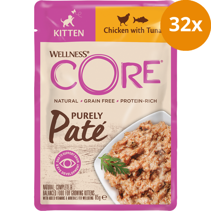 Wellness CORE Purely Paté Kitten Huhn & Thunfisch 85 g