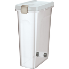 Futtertonne transparent/weiß - 25l / 24 x 51 x 39 cm