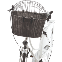 Fahrradkorb m. Gitter anthrazit - 44 × 34 × 41 cm