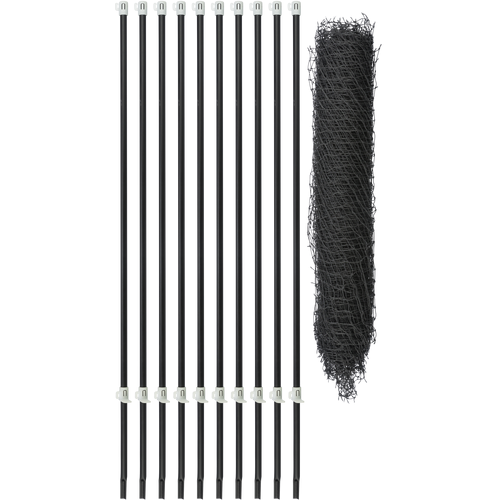 Mobiler Hundezaun - schwarz - 15 m