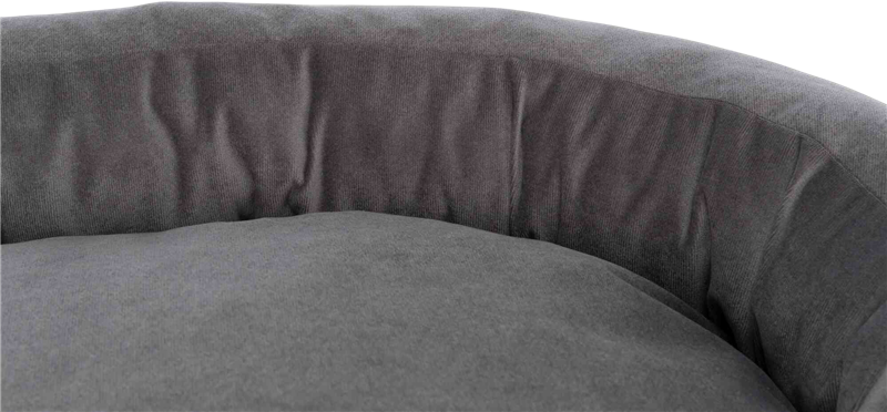 Bett Talia, oval dunkelgrau - 80 × 65 cm