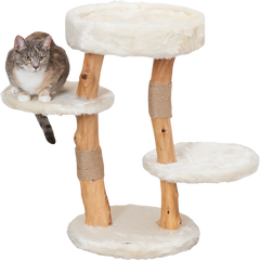 Kratzbaum Santo, Echt-Holz creme - 73 cm