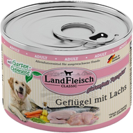 LandFleisch Dog Classic Geflügel mit Lachs 195 g