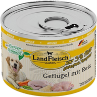 LandFleisch Dog Classic Geflügel mit Reis 195 g