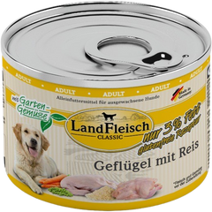 LandFleisch Dog Classic Geflügel mit Reis 195 g