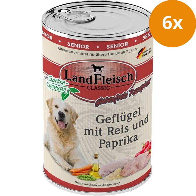 LandFleisch Dog Classic Senior - Geflügel & Paprika 400 g