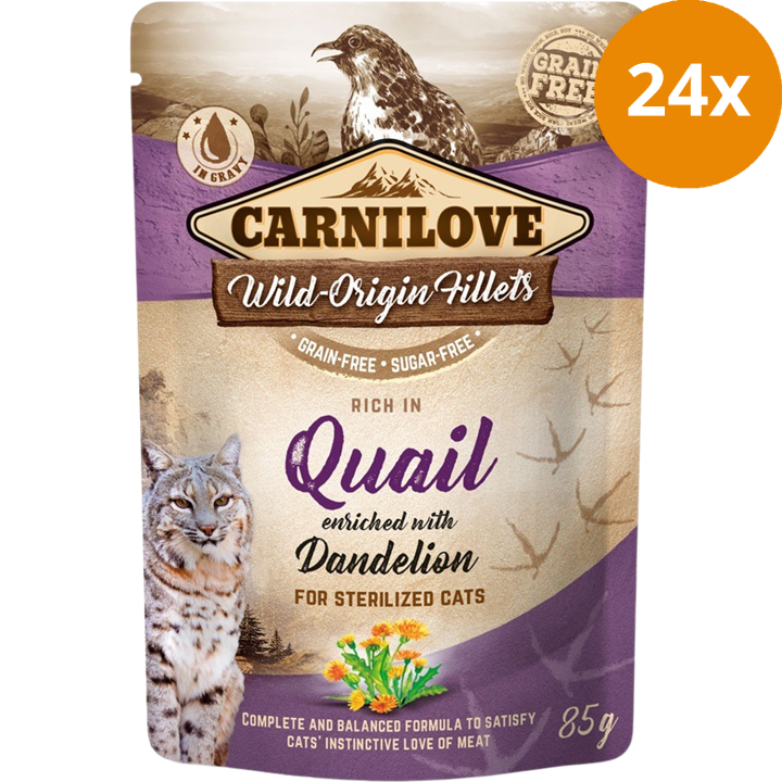 Carnilove Cat Pouch Quail with Dandelion 85 g