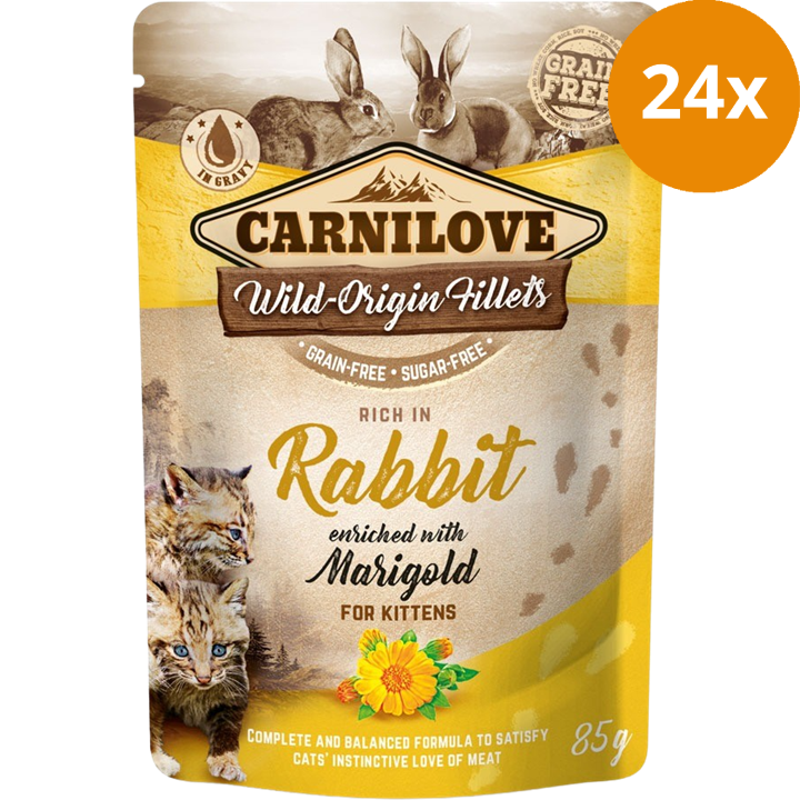 Carnilove Cat Pouch Rabbit with Marigold 85 g