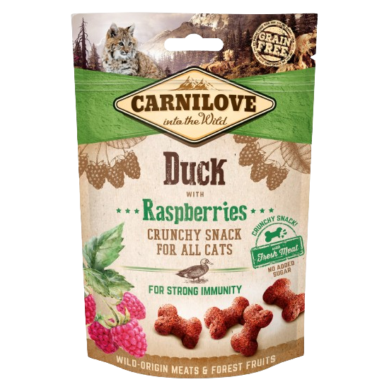 Cat Snack - 50 g - Crunchy Duck/Raspberries