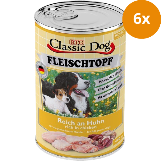 BTG Classic Dog Fleischtopf Pur Reich an Huhn 400 g