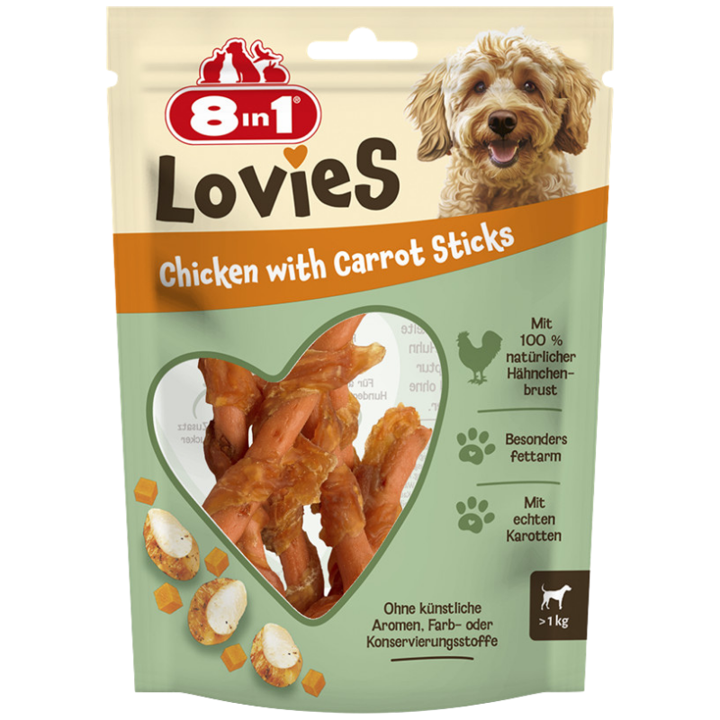 8in1 Lovies Chicken Carrot Sticks 80 g