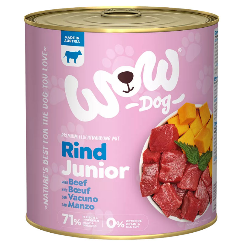 Wow Dog Dose Junior Rind 800g