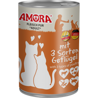 AMORA Fleisch Pur 3 Sorten Geflügel 400 g