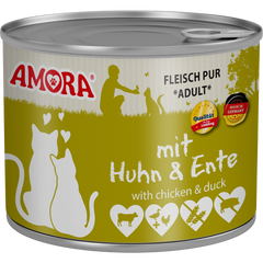 AMORA Fleisch Pur Adult Huhn & Ente 200 g