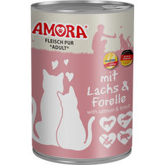 AMORA Fleisch Pur Adult Lachs & Forelle 400 g