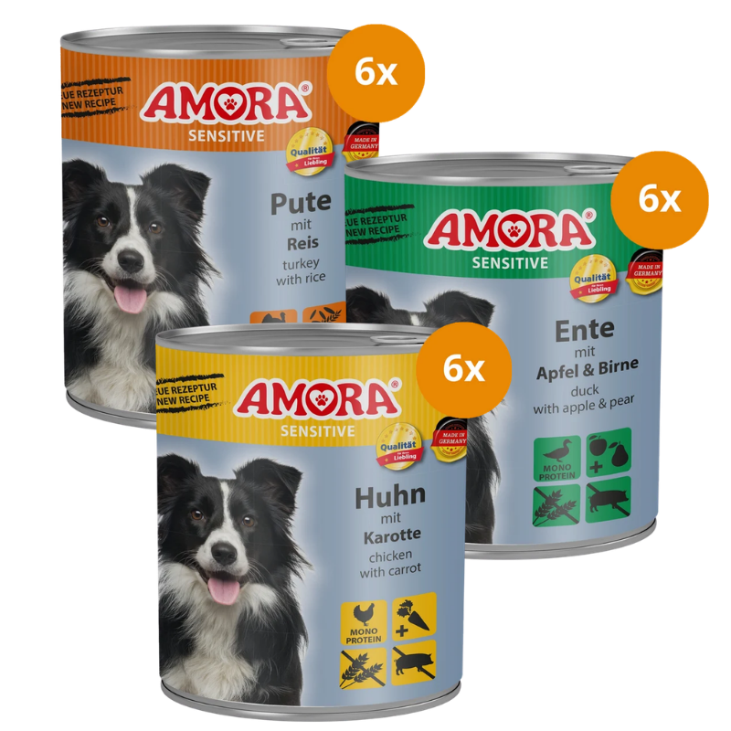 AMORA Dog 800 g Sensitive - Mix Sparpaket