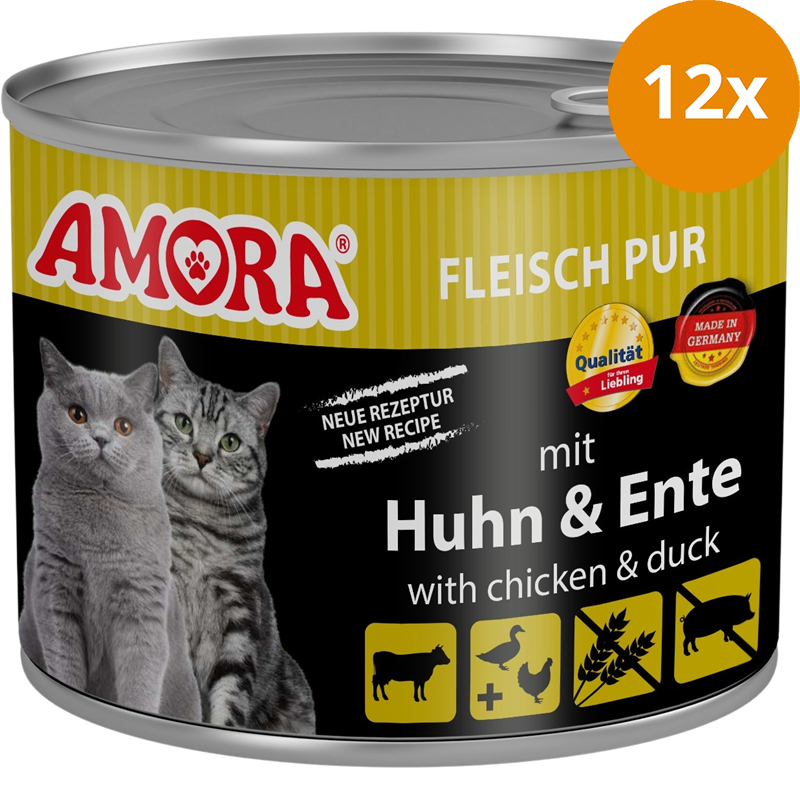 AMORA Fleisch Pur Adult Huhn & Ente 200 g