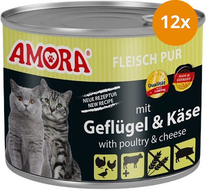 AMORA Fleisch Pur Geflügel & Käse 200 g