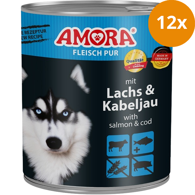 AMORA Fleisch Pur Lachs & Kabeljau 800 g