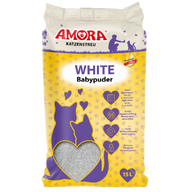 AMORA Katzenstreu White Babypuder