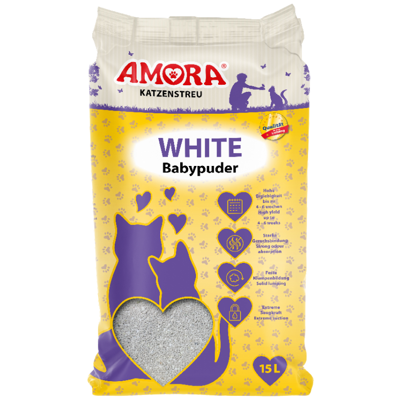 AMORA Katzenstreu White Babypuder günstig kaufen