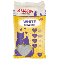 AMORA Katzenstreu White Babypuder
