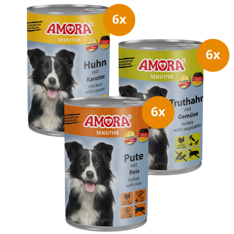 AMORA Dog 400 g Sensitive - Mix Sparpaket