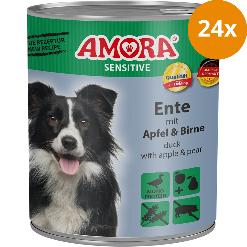 AMORA Sensitive Ente, Apfel & Birne 800 g