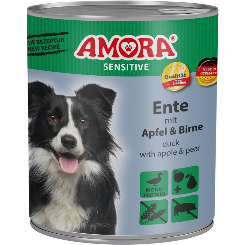 AMORA Sensitive Ente, Apfel & Birne 800 g