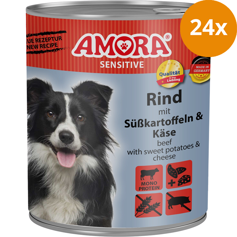 AMORA Sensitive Rind & Süßkartoffel 800 g