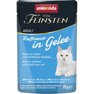 Animonda vom Feinsten Raffinesse in Gelee Adult reich an Huhn mit Kabeljau 85 g