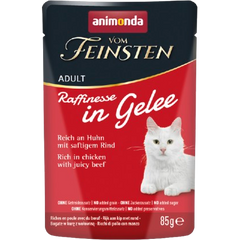 Animonda vom Feinsten Raffinesse in Gelee Adult reich an Huhn mit Rind 85 g