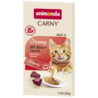 Animonda Cat Carny Creamy Adult mit Rind & Taurin 6 x 16 g