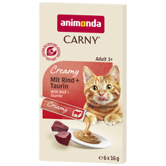 Animonda Cat Carny Creamy Adult mit Rind & Taurin 6 x 16 g