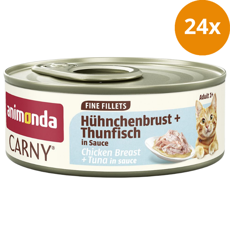 Animonda Cat Carny Fine Fillets Adult Hühnchenbrust & Thunfisch in Sauce 60 g
