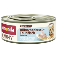 Animonda Cat Carny Fine Fillets Adult Hühnchenbrust & Thunfisch in Sauce 60 g