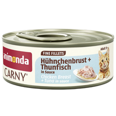 Animonda Cat Carny Fine Fillets Adult Hühnchenbrust & Thunfisch in Sauce 60 g