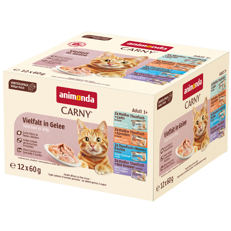 Animonda Cat Carny Fine Fillets Adult Vielfalt in Gelee 12 x 60 g