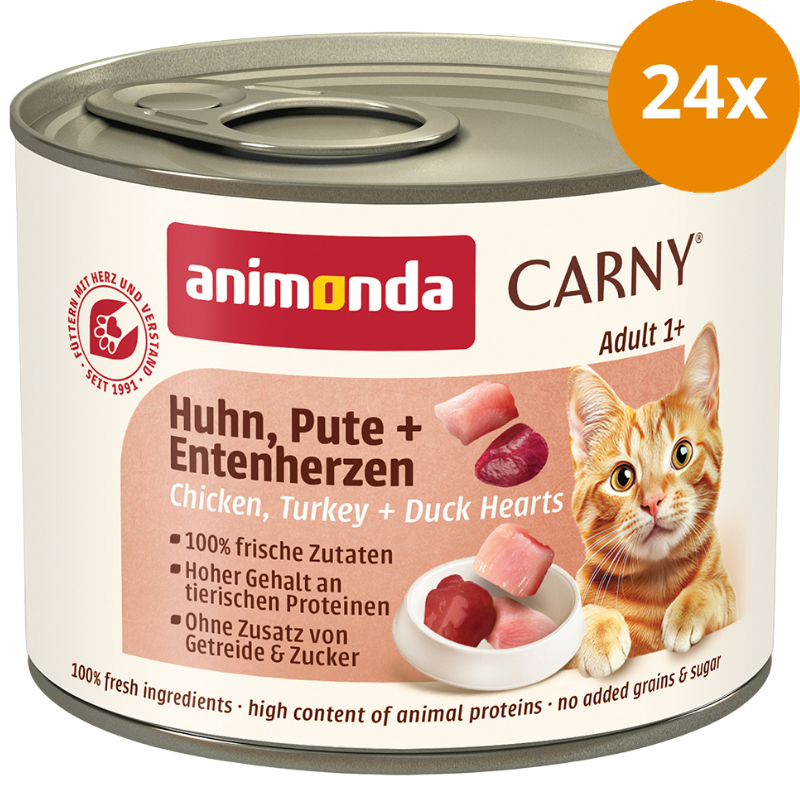 animonda Carny Huhn, Pute + Entenherzen 200 g