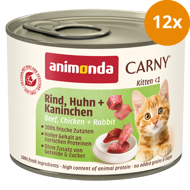 animonda Carny Kitten Rind, Huhn & Kaninchen 200 g
