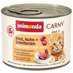 animonda Carny Rind, Huhn + Entenherzen 200 g