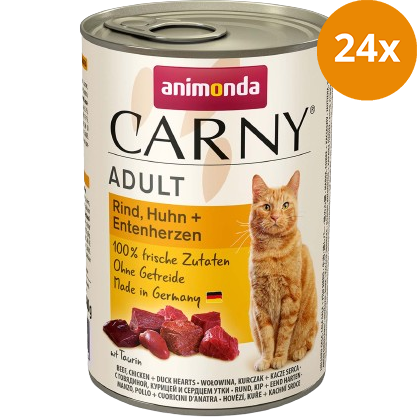 animonda Carny Rind, Huhn + Entenherzen 400 g