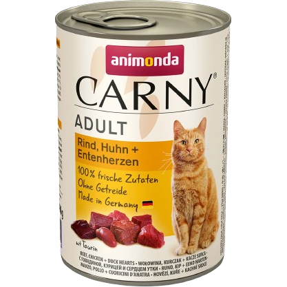 animonda Carny Rind, Huhn + Entenherzen 400 g