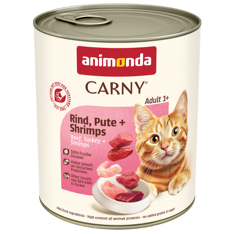animonda Carny Rind, Pute + Shrimps 800 g
