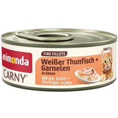 Animonda Cat Carny Fine Fillets Adult Weißer Thunfisch & Garnelen in Gelee 60 g